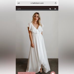 Baltic Born White Katya Ruffle Dress - XL